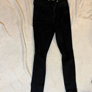 Black Distressed Skinny Jeans